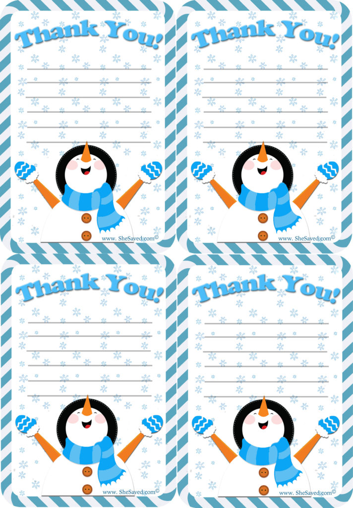 FREE Holiday Thank You Letter Printable