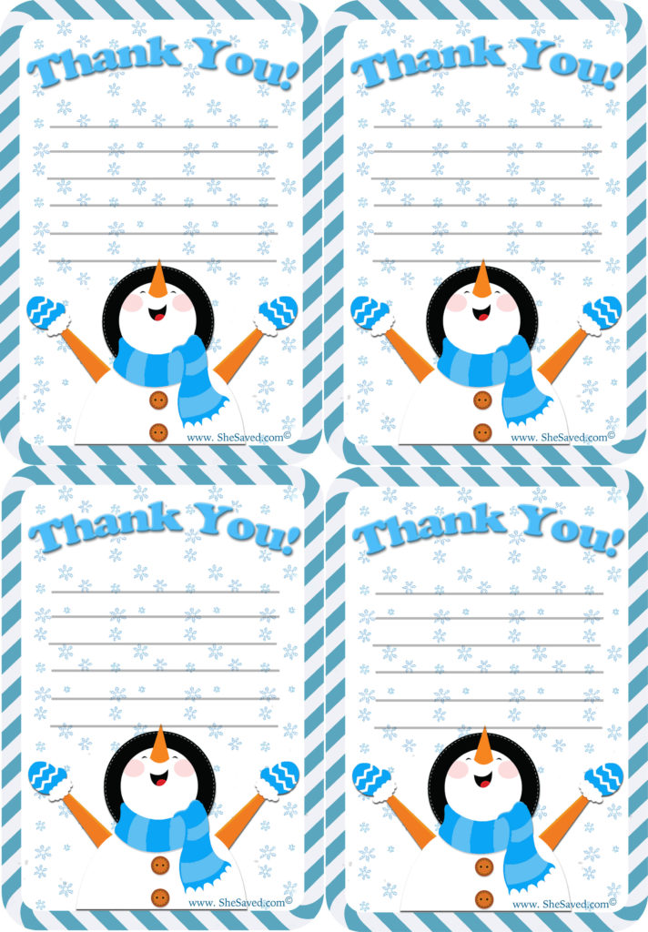 FREE Holiday Thank You Letter Printable