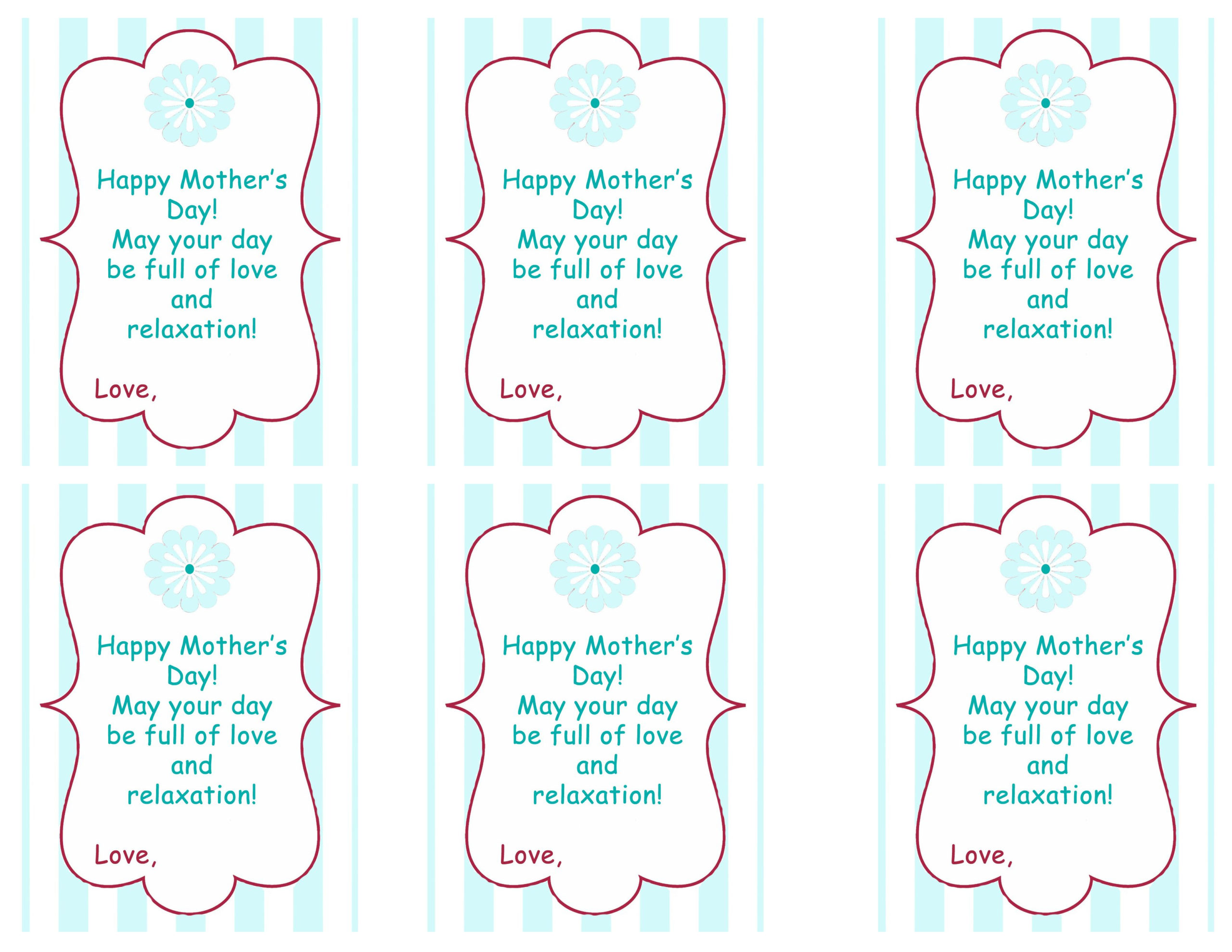 FREE Mothers Day Printables For Gift Tags Top Mother s 