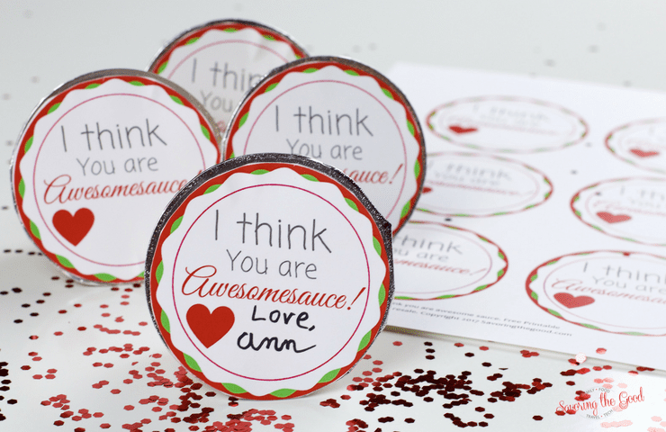 Free Printable Applesauce Valentine Applesauce 