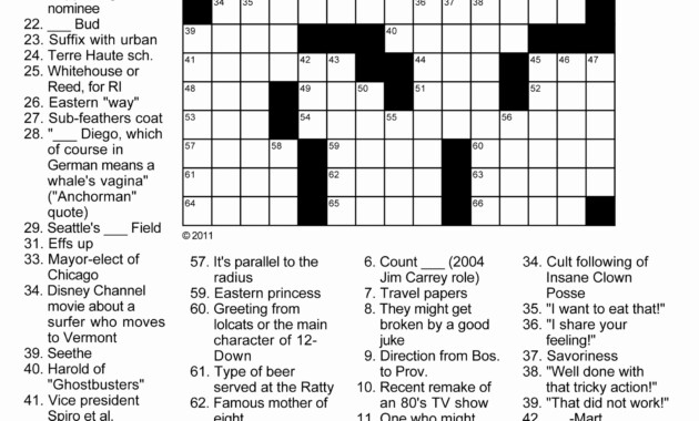 Free Printable Crossword Puzzles 2022 Printable 