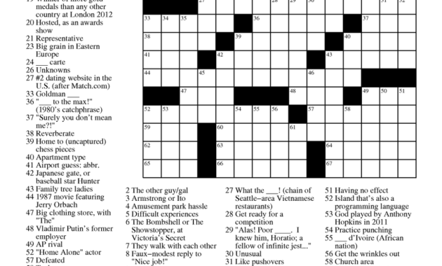 Free Printable Crossword Puzzles 2025 Printable 