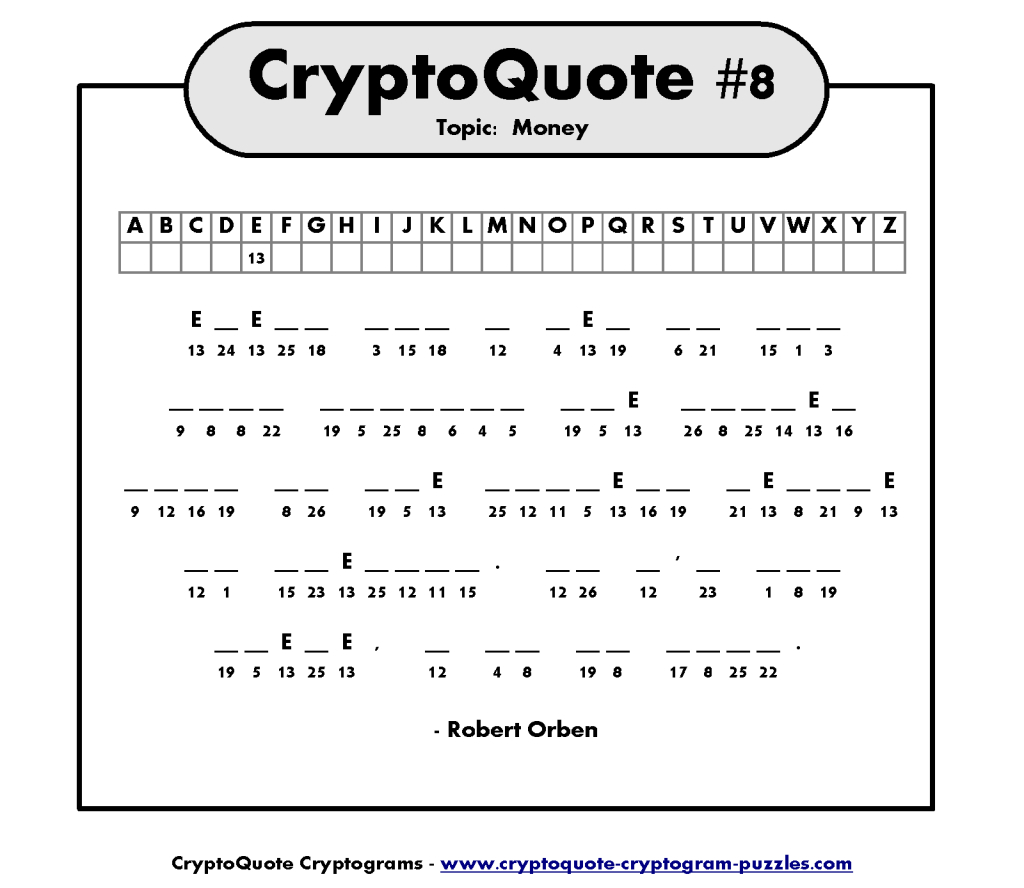 Free Printable Cryptograms With Answers