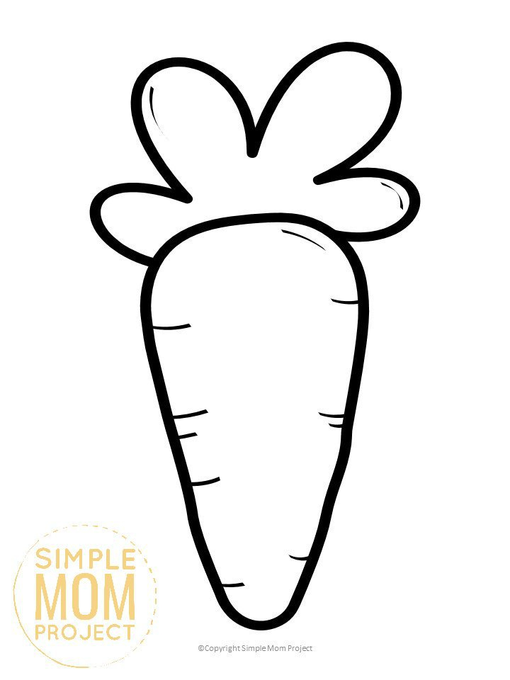 Free Printable Large Medium And Small Carrot Templates 