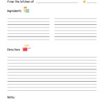 Free Printable Recipe Template DIY Recipe Book A4