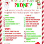 FREE PRINTABLE What S On Your Phone Christmas Party Game