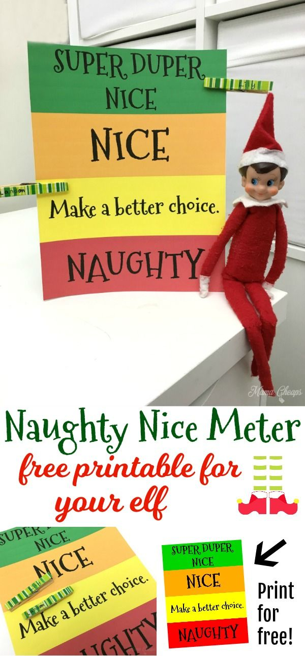 Fun Elf Idea Naughty And Nice List Free Printable Elf 