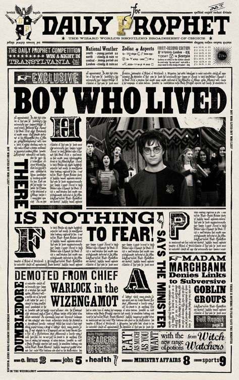 Harry Potter Daily Prophet Printable Daily Prophet Harry 