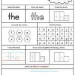 High Frequency Word YES Printable Worksheet Kindergarten