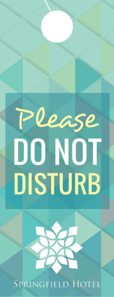 Hotel Do Not Disturb Door Hanger Template MyCreativeShop