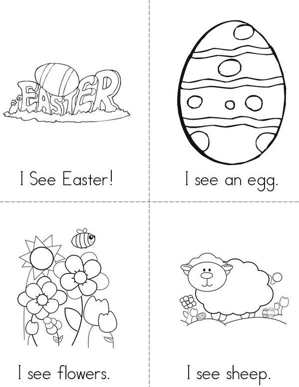 I See Easter Mini Book Easter Books Mini Books Easter