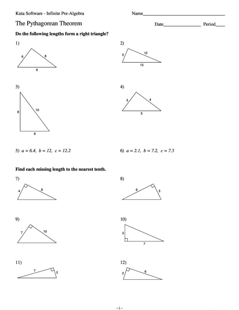 Introduction To Pythagorean Theorem Worksheet 48