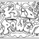 KID POWER Free Graffiti Coloring Page Free Printable