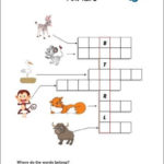 Kindergarten Worksheets Crossword Puzzle