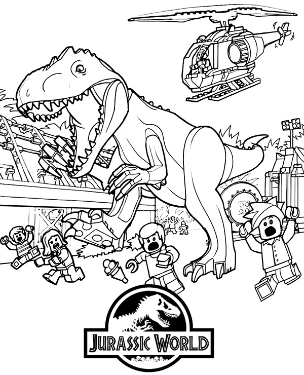 LEGO Jurassic World Coloring Sheet Topcoloringpages
