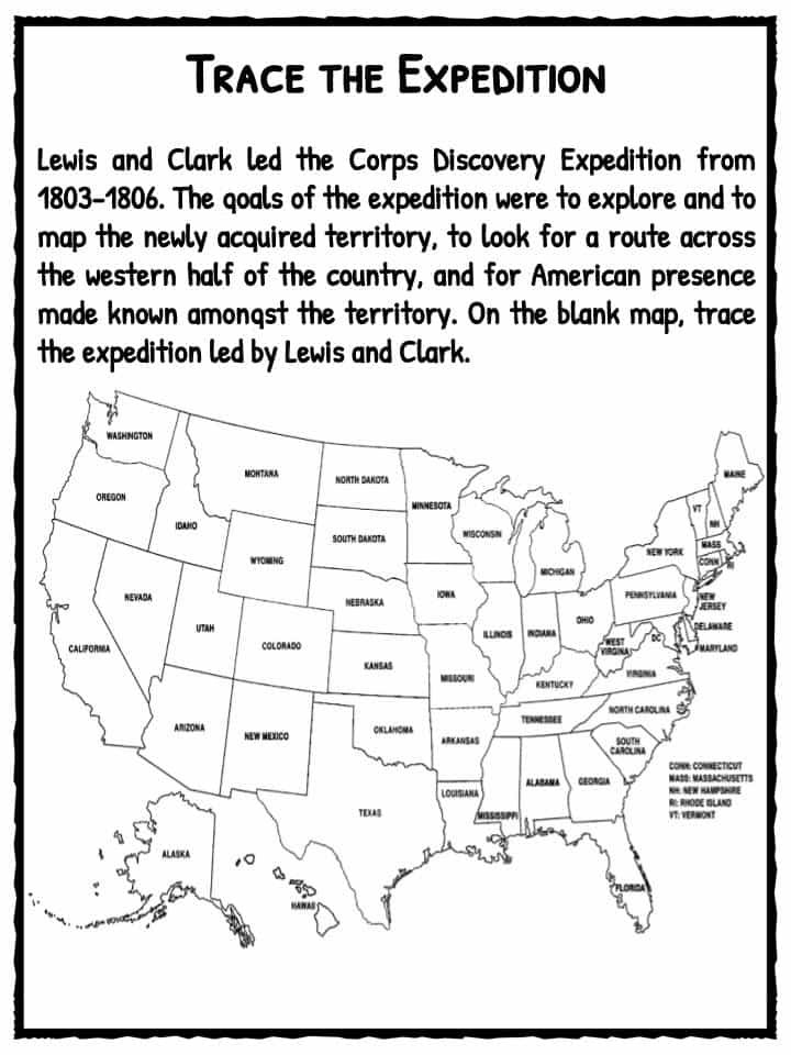 Lewis And Clark American Expedition Facts Worksheets For 