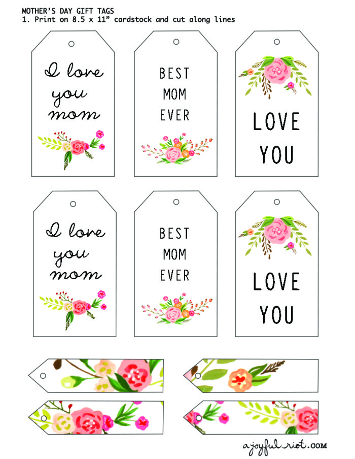Mother s Day Gift Tags Free Printable Friday A Joyful Riot