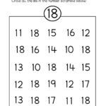 Number 18 Writing Counting And Identification Printable