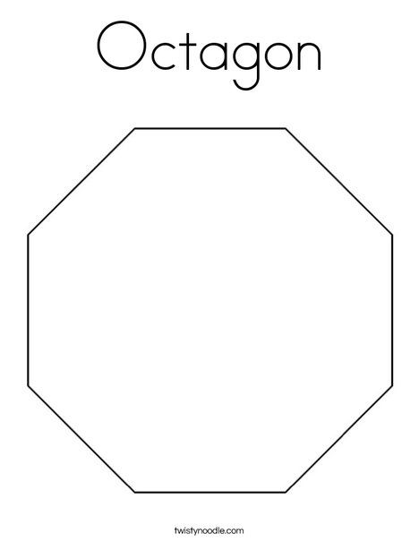 Octagon Coloring Page Shape Coloring Pages Octagon 