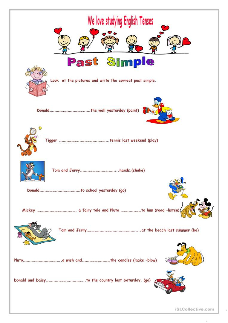 Past Simple Tense Worksheet Free ESL Printable 