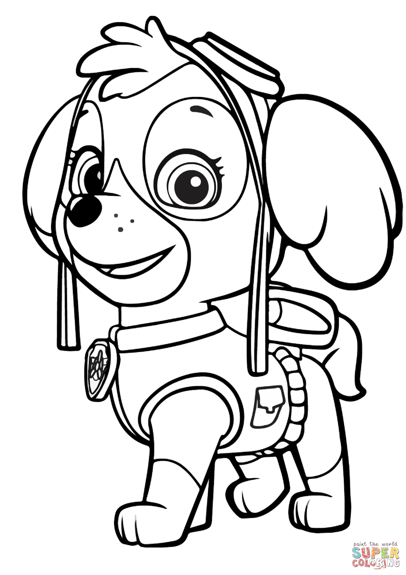 Paw Patrol Skye Coloring Page Free Printable Coloring Pages