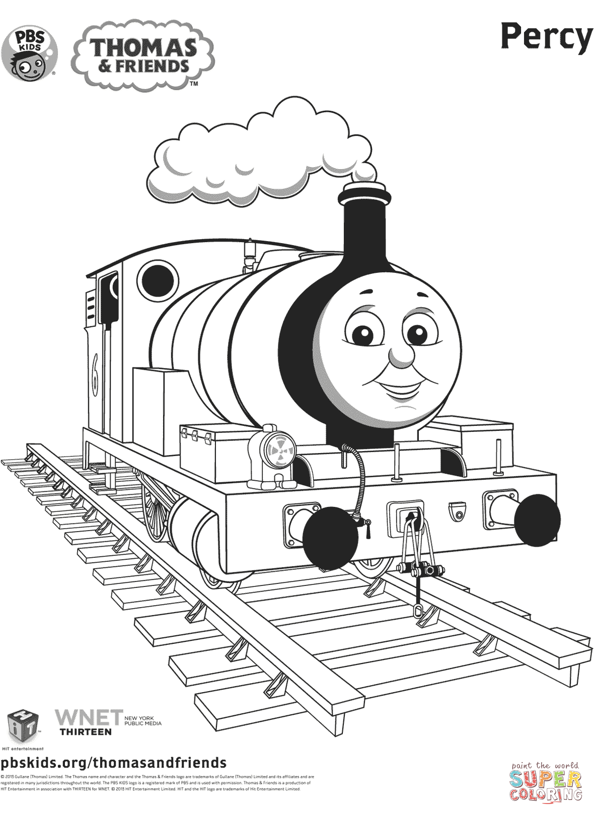 Percy From Thomas Friends Coloring Page Free Printable 