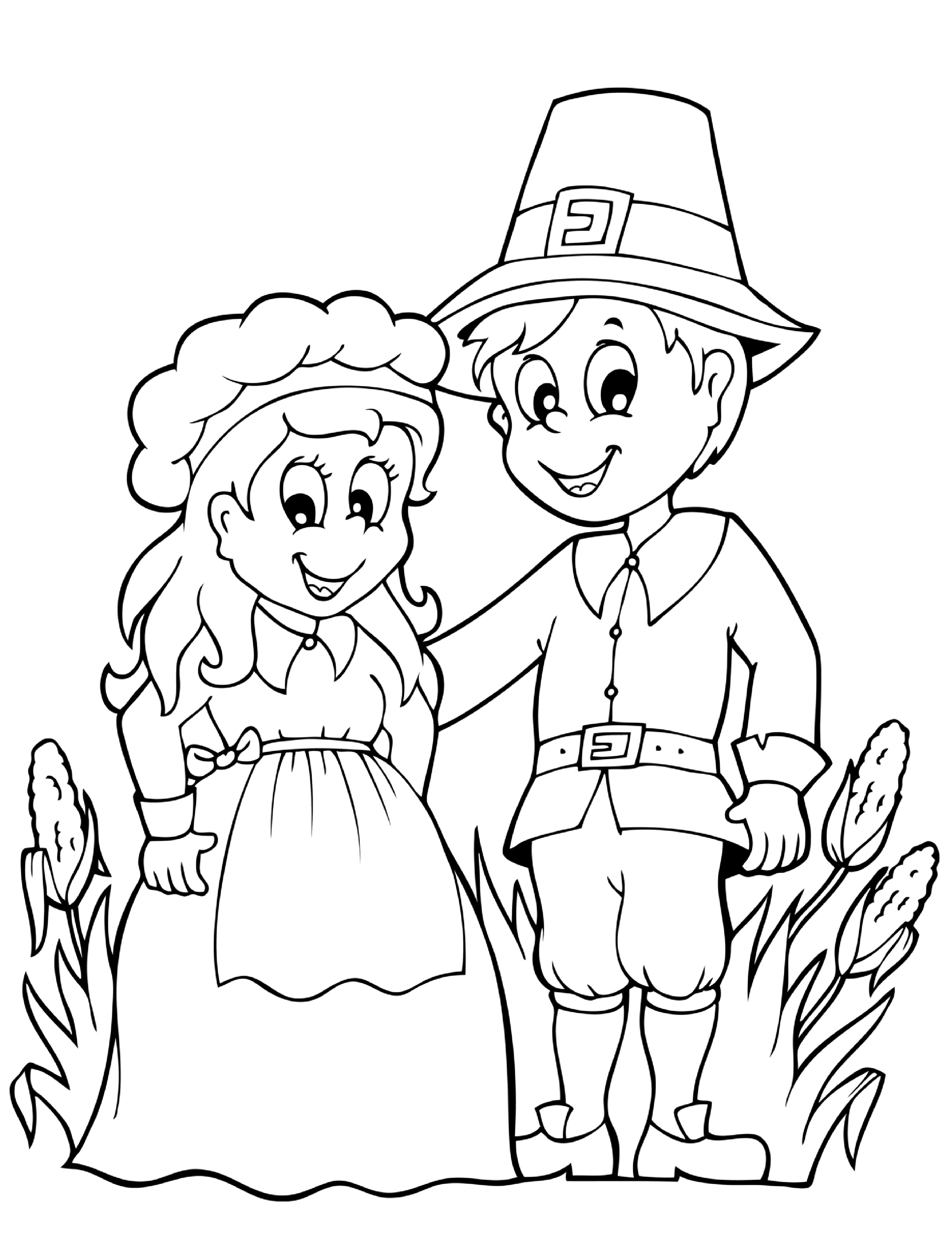 Pilgrim Coloring Pages