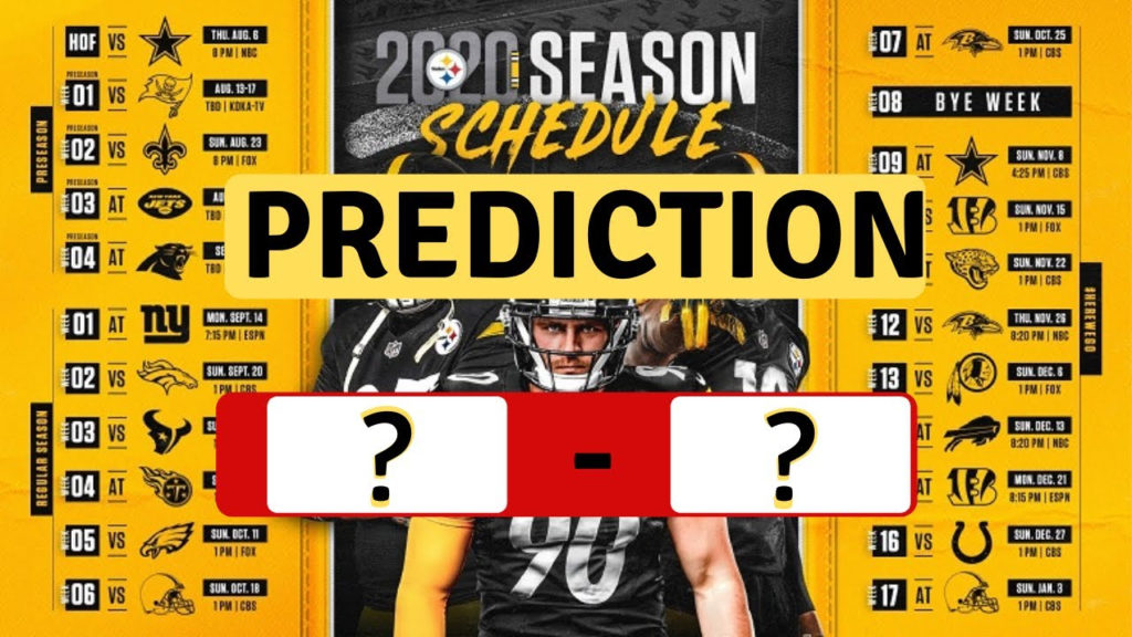 Pittsburgh Steelers 2020 Schedule Predictions YouTube