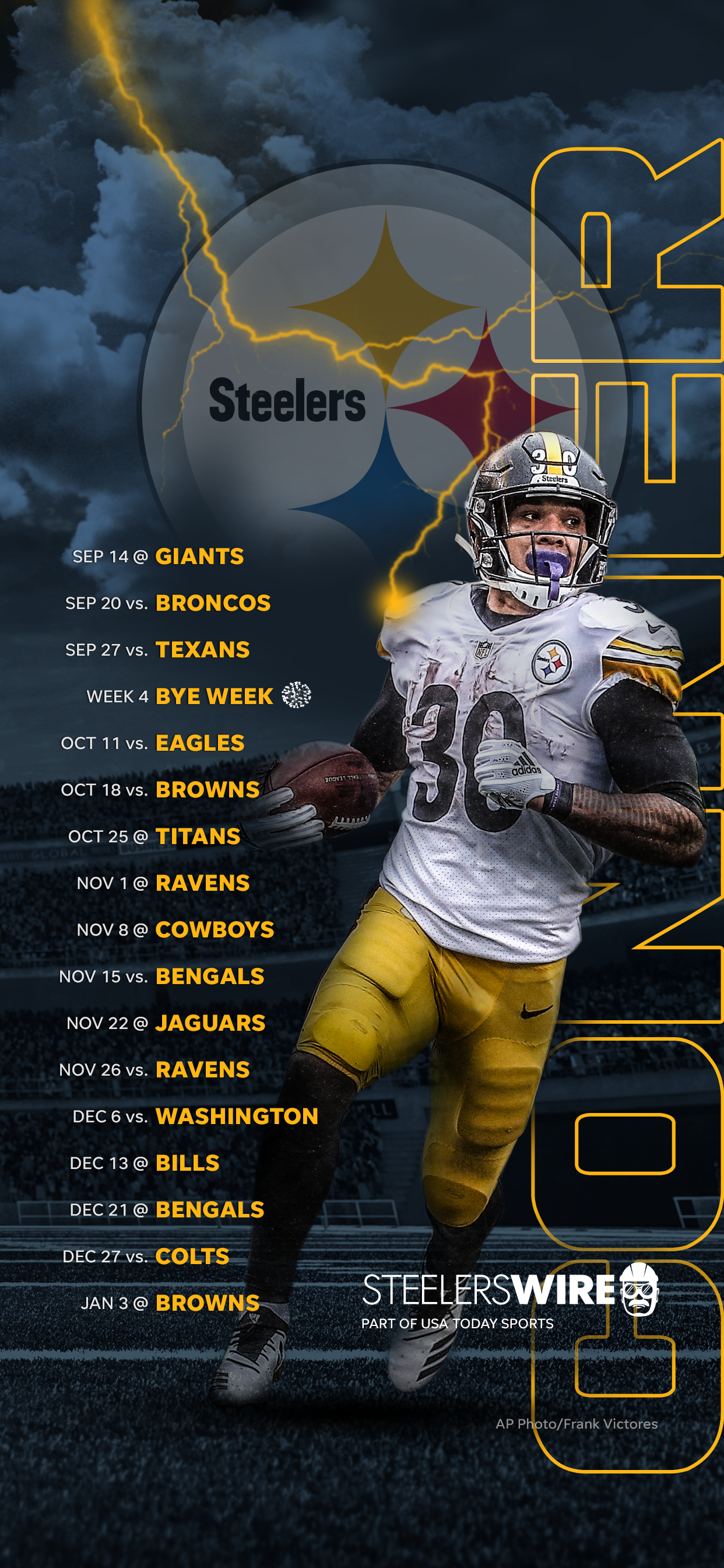 Pittsburgh Steelers Revised Schedule Downloadable Mobile 