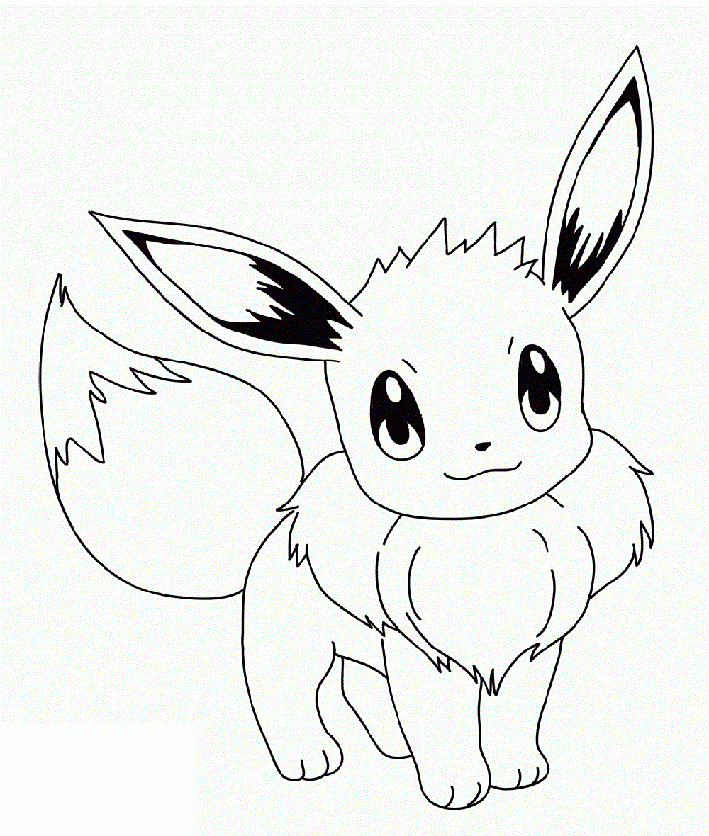 Pokemon Coloring Pages Eevee Evolutions Normal Educative 