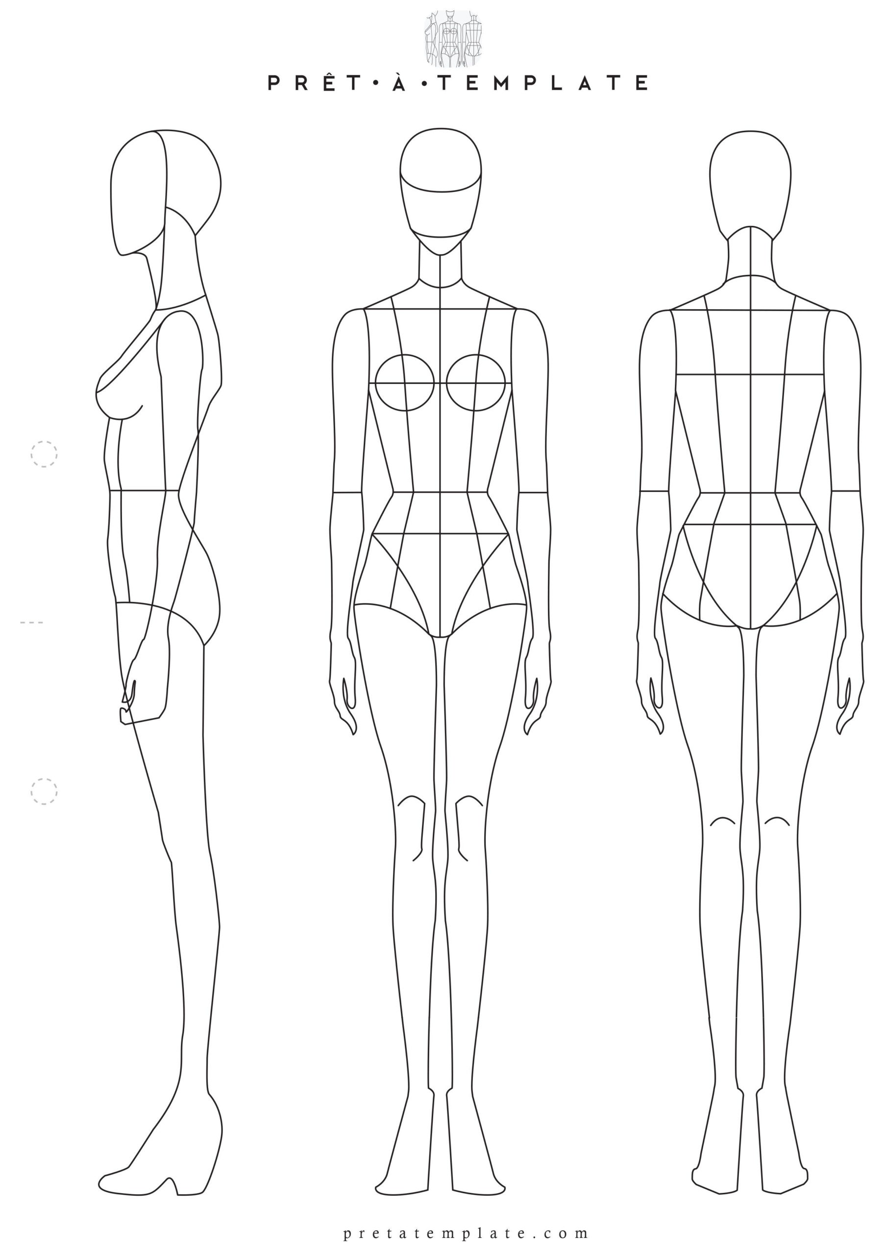 Pr t Template Fashion Illustration Template Fashion 