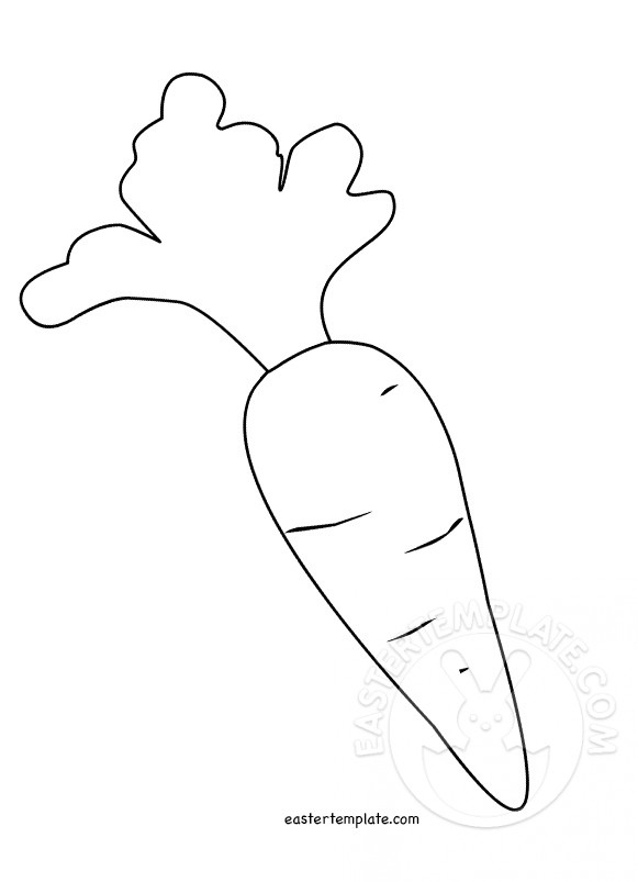 Printable Carrot Template Easter Template