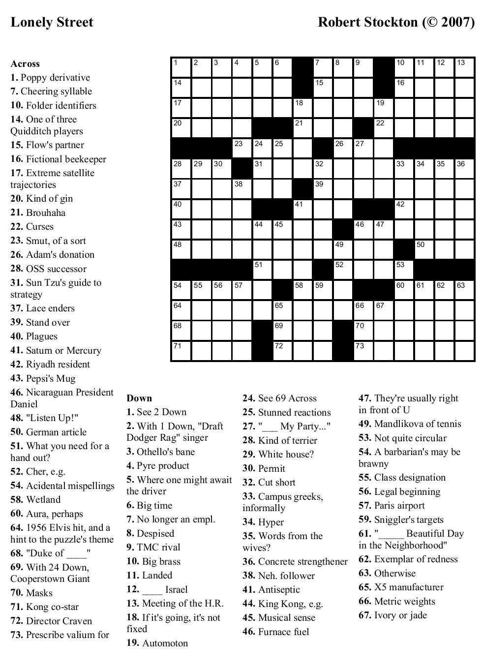 Printable Crossword Puzzles Easy To Medium Printable 