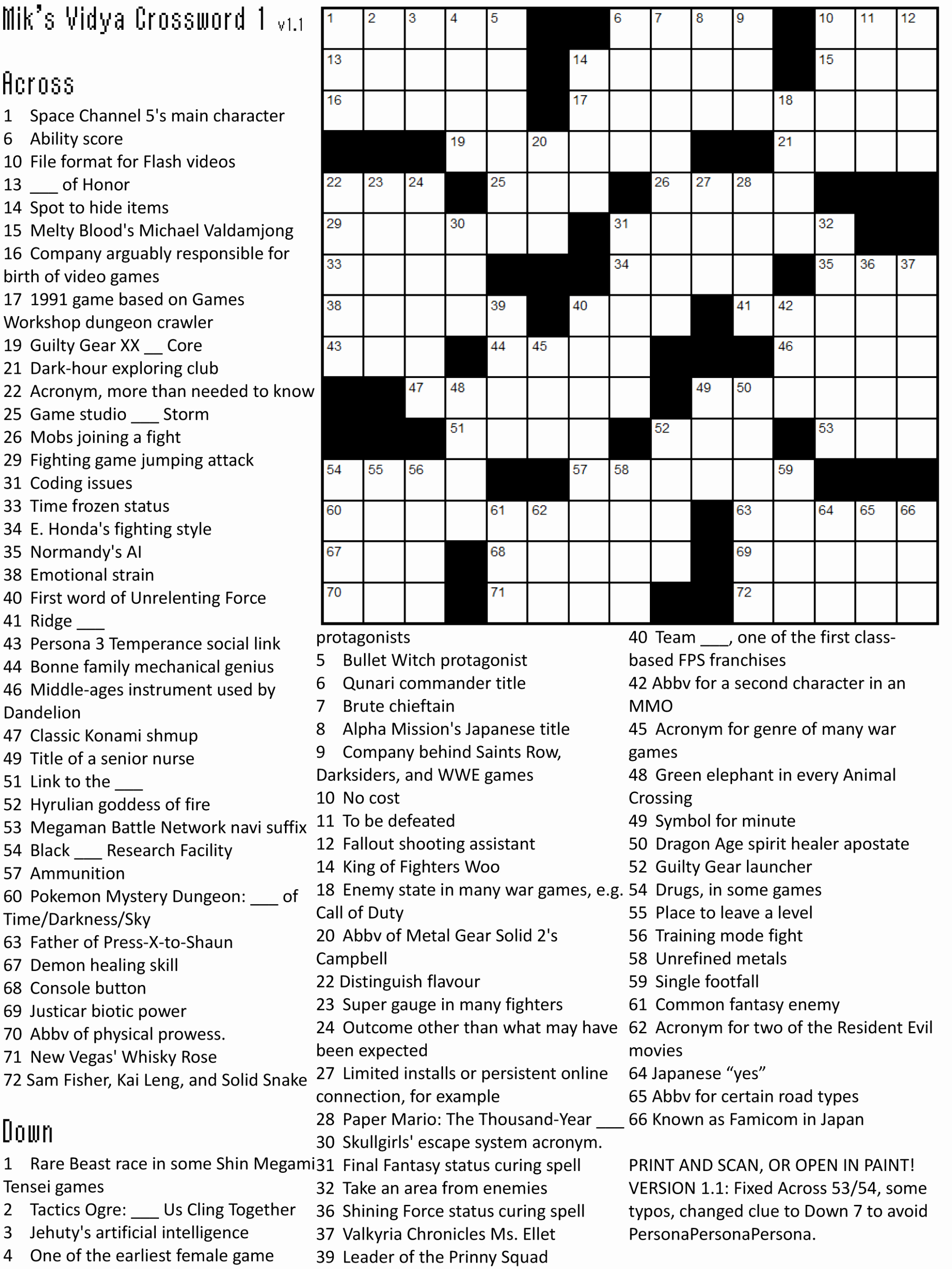 Printable Crossword Puzzles For Adults Printable 