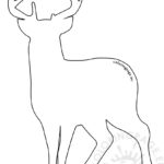 Printable Reindeer Template Xmas Crafts Coloring Page