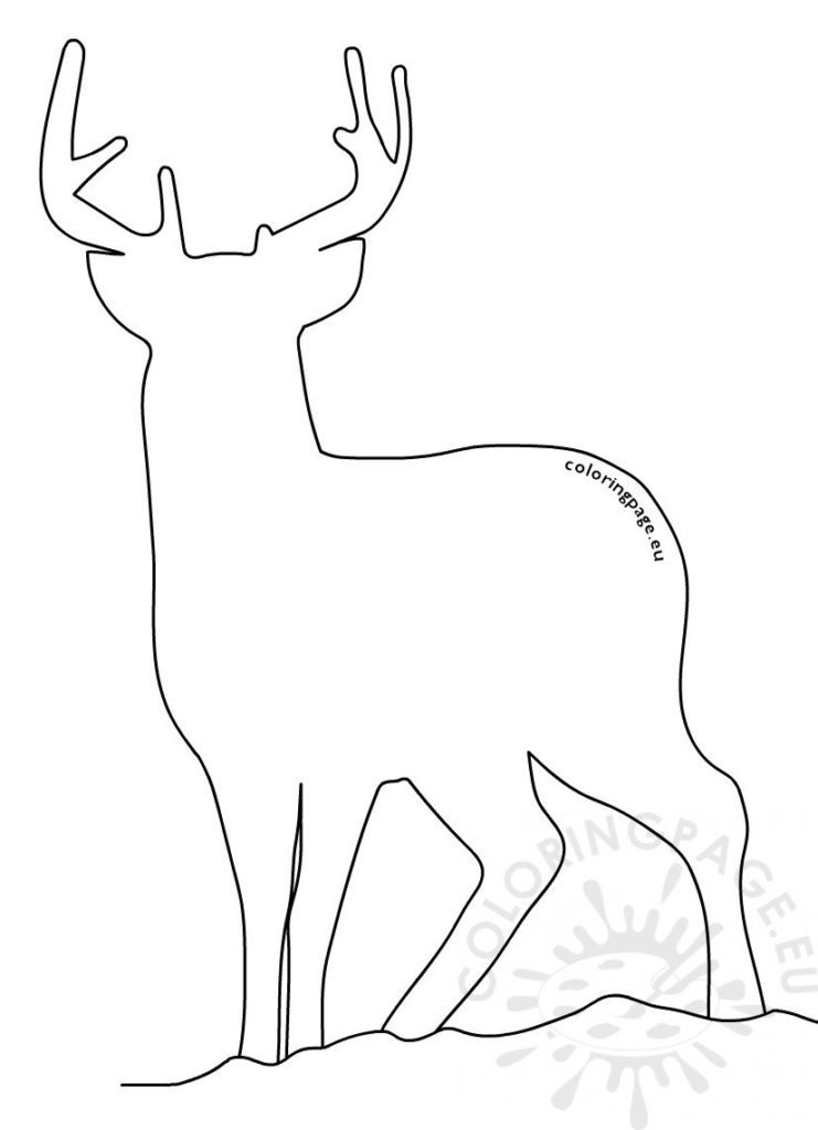 Printable Reindeer Template Xmas Crafts Coloring Page