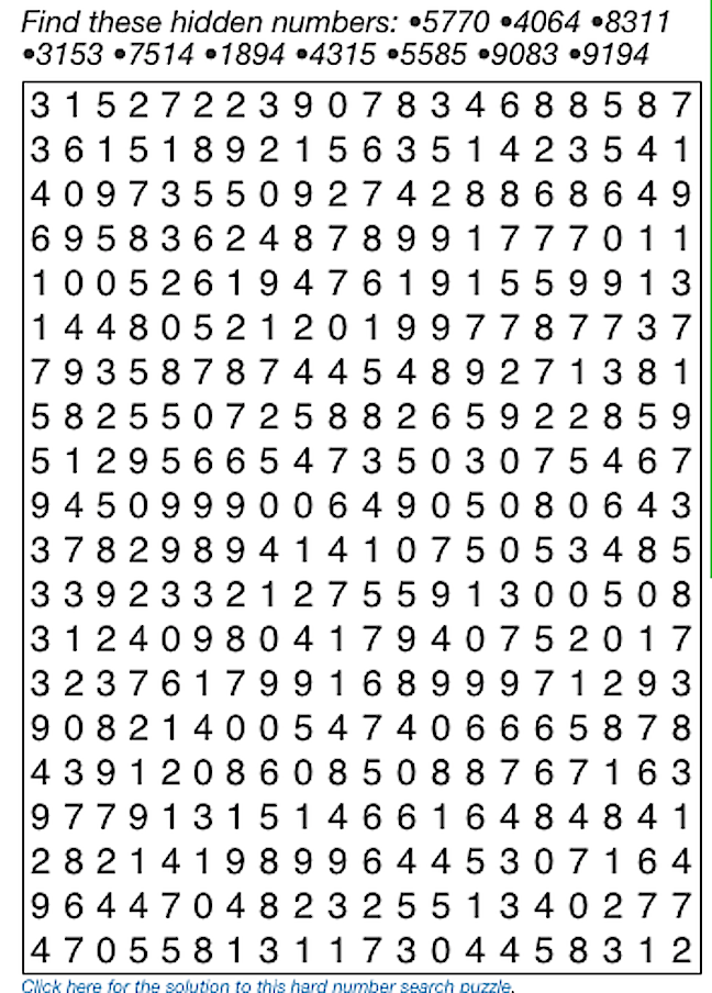 Puzzles For Feb 12 13 Number Search Sudoku Word Search