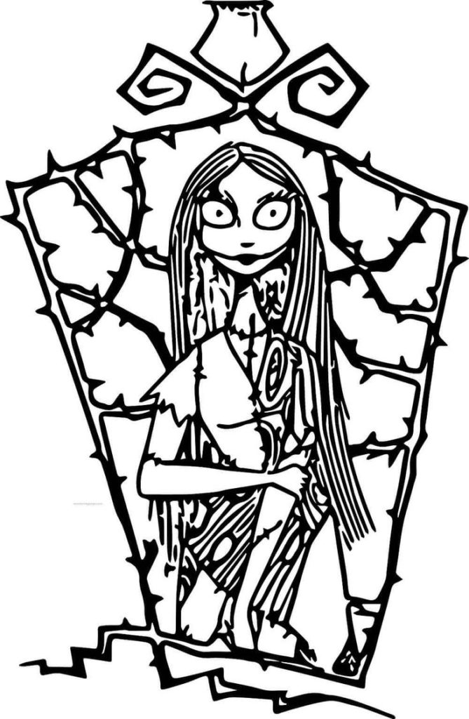 Sally Nightmare Before Christmas Coloring Page Sally 