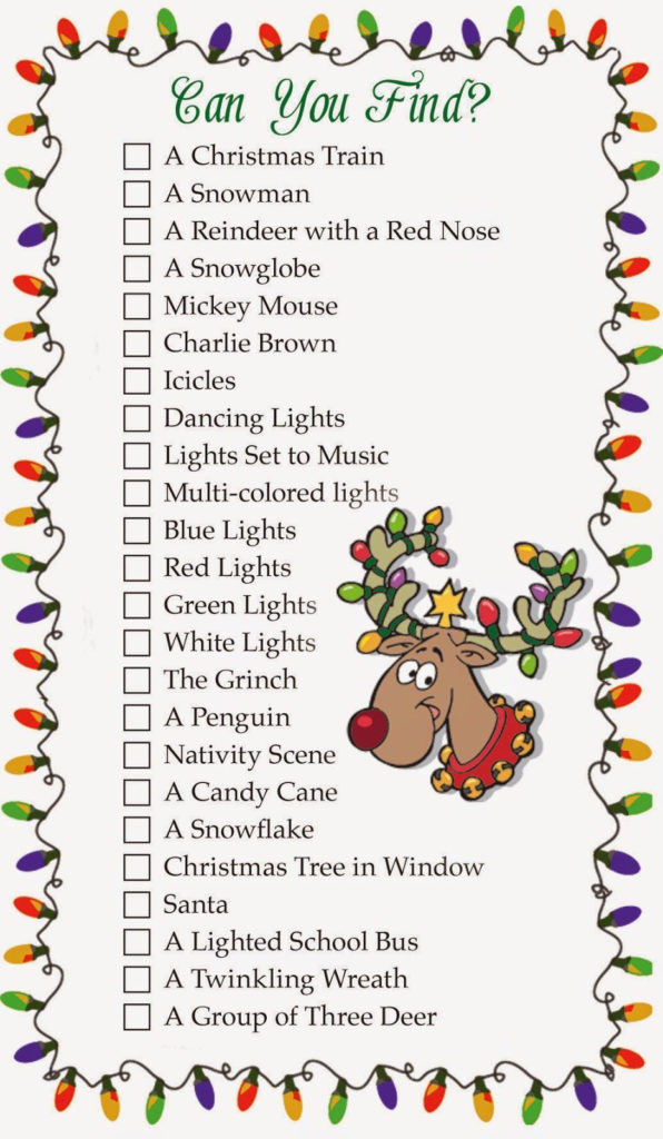 Scavenger Hunt Band Christmas Light Scavenger Hunt 