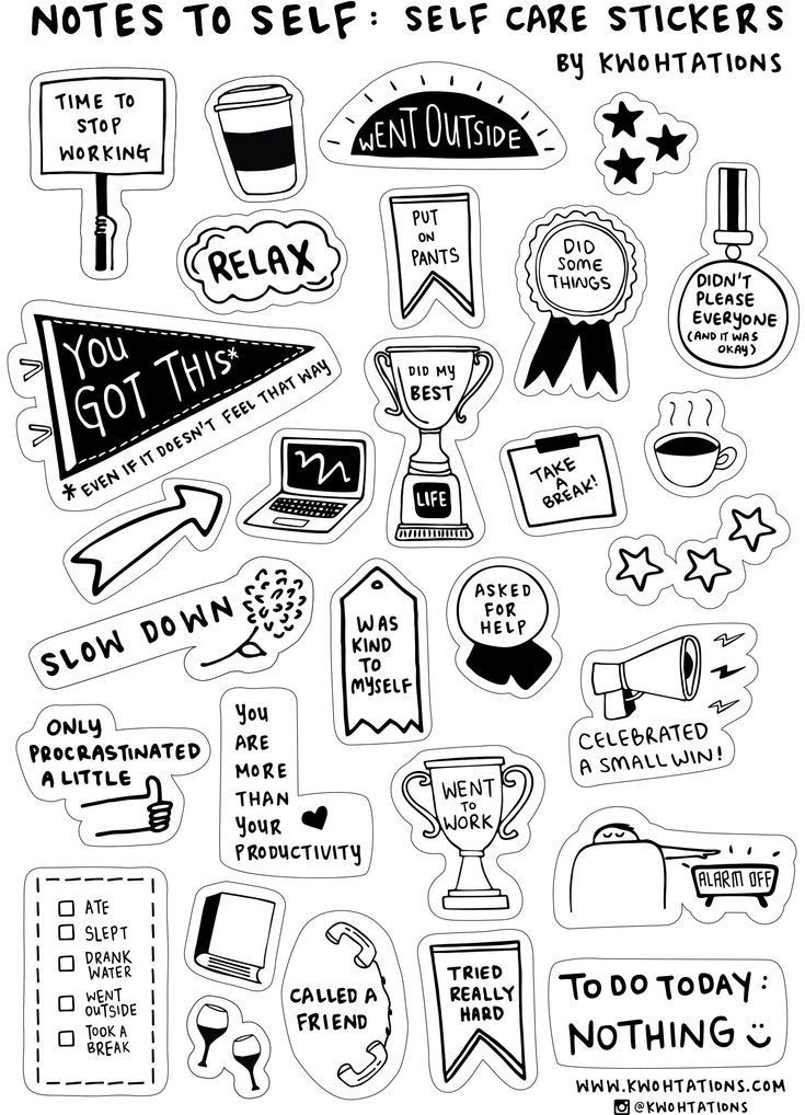 Self Care Sticker Sheet Self Care Sticker Sheet From 