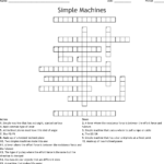 Simple Machines Crossword Puzzle Worksheet Answers Nidecmege