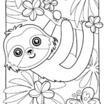 Sloth Coloring Page Coloring Pages For Boys Printable
