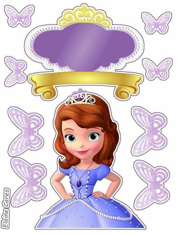 Sofia The First Birthday Free Printable Cake Toppers Oh 