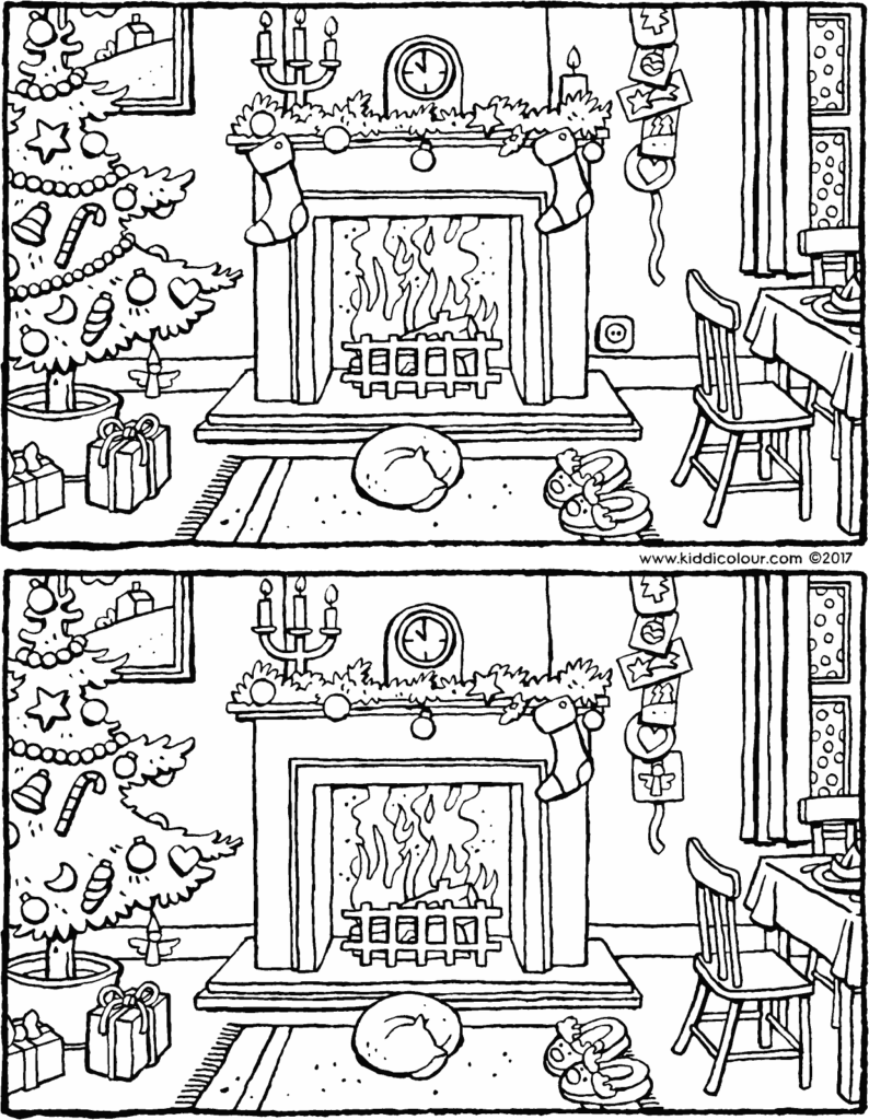 Spot The Five Differences For Christmas Kiddicolour