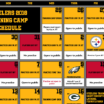 Steelers 2018 Training Camp Schedule And Regular Season