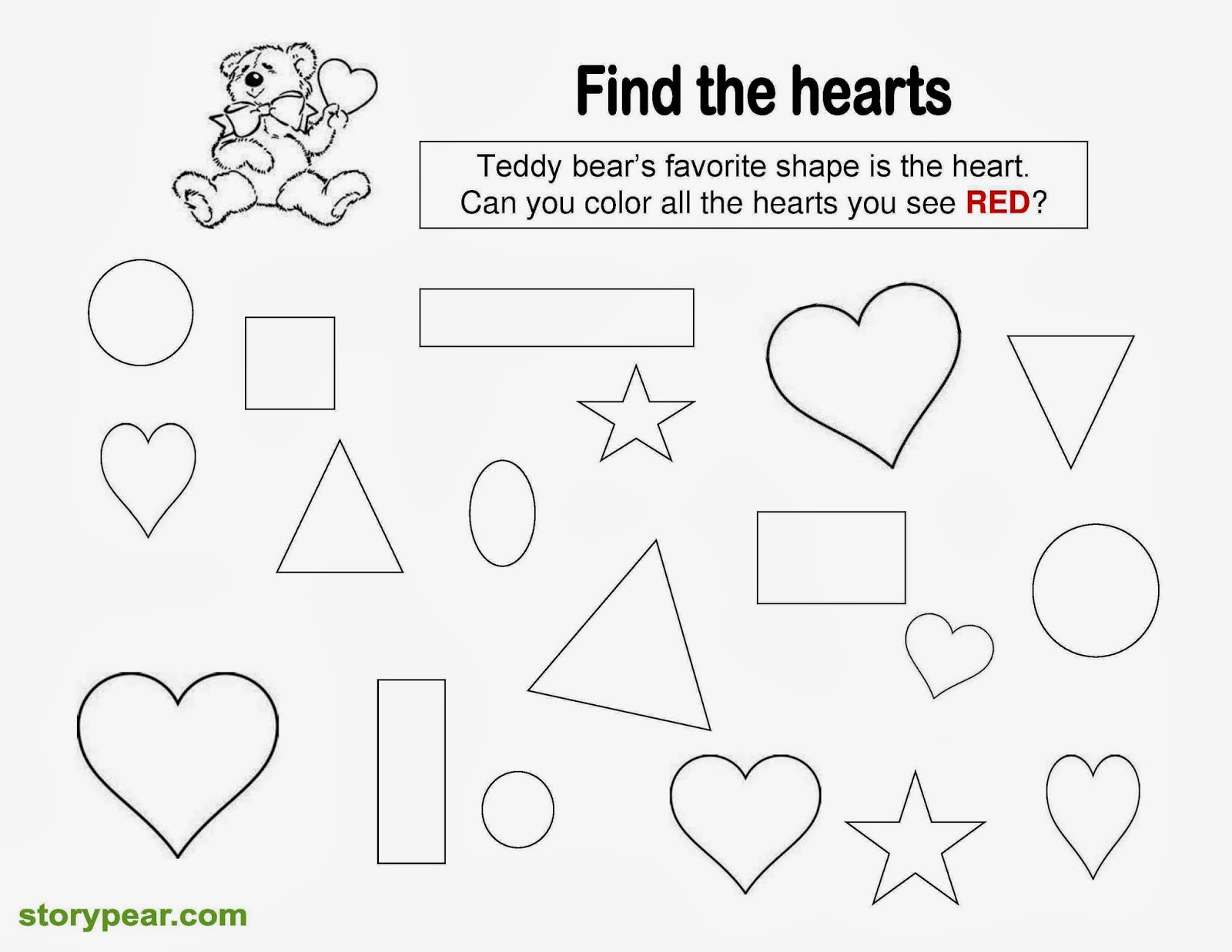 Story Pear Free Valentine Day s Printable Sheets For
