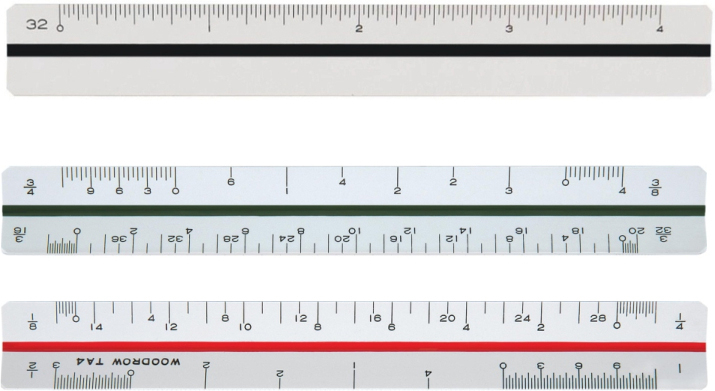 TA4 Triangular Architectural Ruler