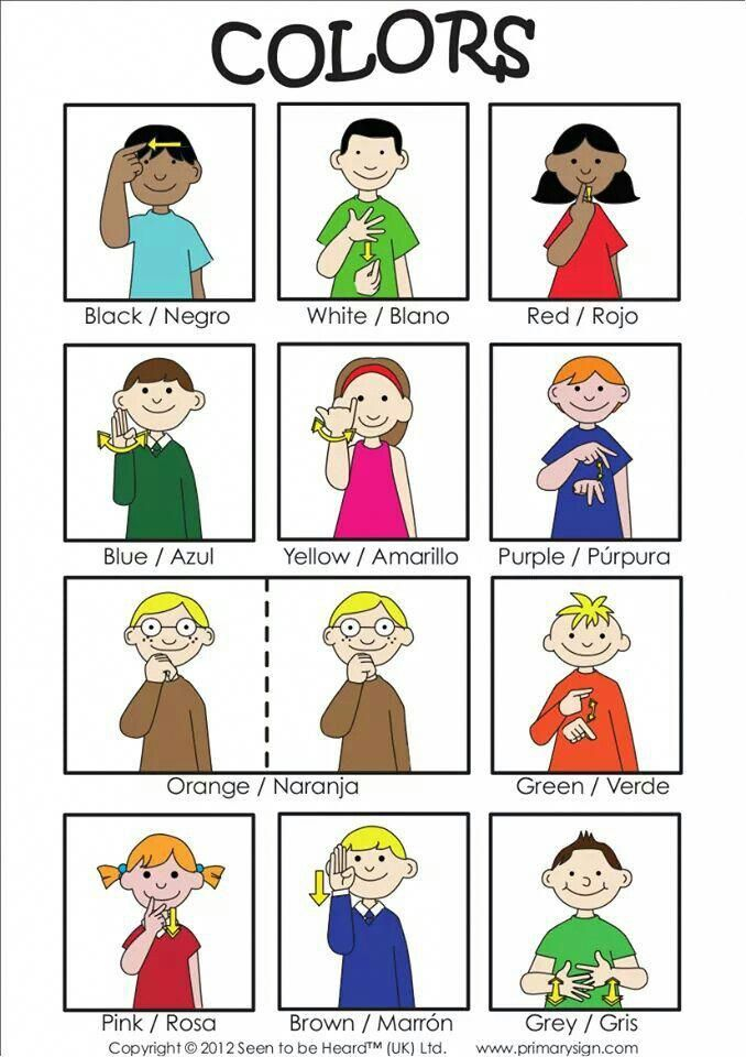 Teach Your Students How To Say The Colors In Sign Language 