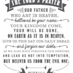 The Lord S Prayer Free Printable Sincerely Sara D