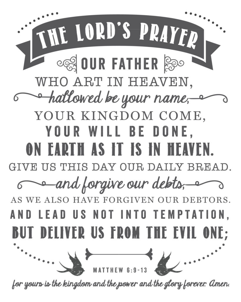 The Lord S Prayer Free Printable Sincerely Sara D